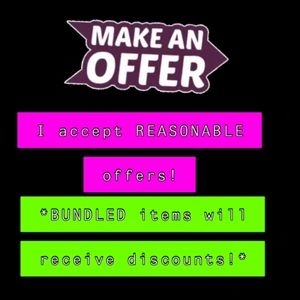 I accept REASONABLE offers! Bundled items will receive discounts!